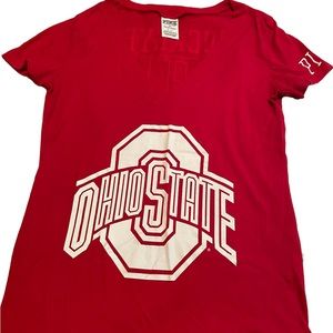 Woman’s PINK Ohio State Tee -Small